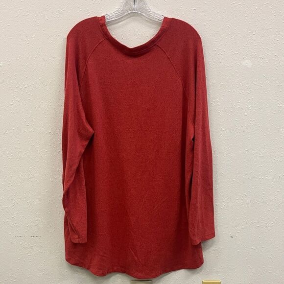 Columbia v-neck Red Button-Up long sleeve sweater 2X #716 - Picture 7 of 7